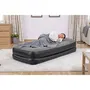 Bestway Lit gonflable 1 personne Tritech avec pompe intégrée - 191x97*46 cm - Oreiller intégré - Surface floquée - Usage intérieur