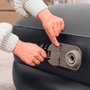 Bestway Lit gonflable Tritech 1 place avec pompe électrique intégrée, Gris