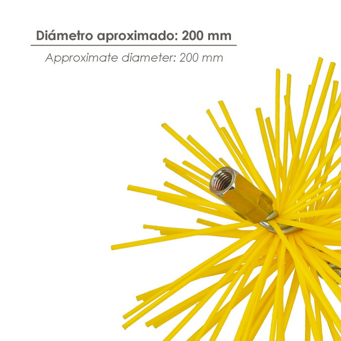 WOLFPACK LINEA PROFESIONAL Brosse de débouchage nylon 200mm M12 WOLFPACK LINEA PROFESIONAL Brosse de débouchage nylon 200mm M12