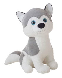 Husky Doudou Ron Ojotes 90 cm - Peluche chien HUSKY en polyester - Pour enfant dès 3 ans