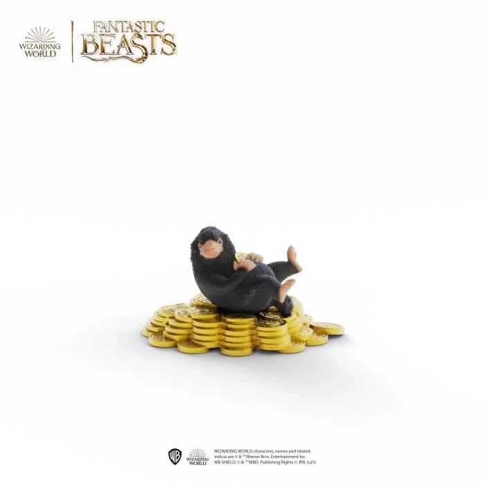 Schleich 14905 Figurine Niffleur de la gamme Harry Potter, créature mythique avec pièces d'or