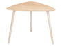 Giftdecor Table Basse Triangle Naturel Blanc 60x48x64 cm Bois Pin