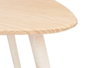 Giftdecor Table Basse Triangle Naturel Blanc 60x48x64 cm Bois Pin