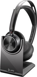Poly Voyager Focus 2 Micro-casque Bluetooth avec réduction active de bruit (ANC), micro Acoustic Fence, socle de charge et boîte de transport - VFOCUS2-M