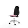 PIQUERAS Y CRESPO Chaise de bureau Algarra rose avec base chromée