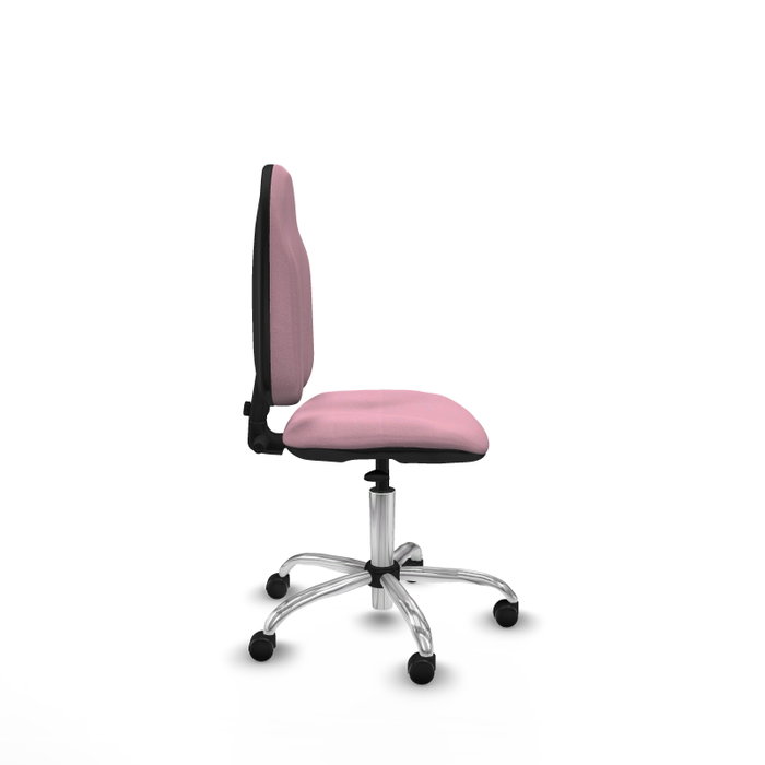 PIQUERAS Y CRESPO Chaise de bureau Algarra rose avec base chromée