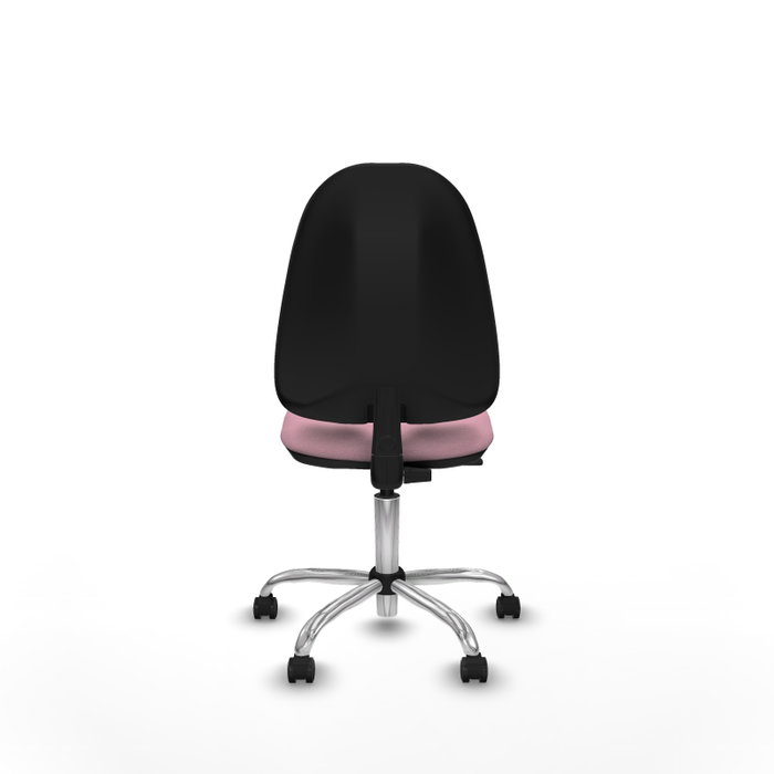 PIQUERAS Y CRESPO Chaise de bureau Algarra rose avec base chromée