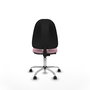 PIQUERAS Y CRESPO Chaise de bureau Algarra rose avec base chromée
