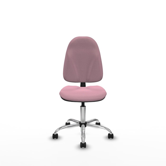 PIQUERAS Y CRESPO Chaise de bureau Algarra rose avec base chromée