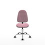 PIQUERAS Y CRESPO Chaise de bureau Algarra rose avec base chromée