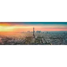 Clementoni Puzzle 1000 Pièces - Panorama de Paris - 98 x 33 cm - Avec Poster