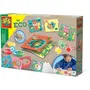 SES CREATIVE - Cartes de peinture au doigt éco - Set créatif avec 8 cartes animaux pour enfants et parents