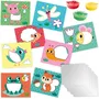 SES CREATIVE - Cartes de peinture au doigt éco - Set créatif avec 8 cartes animaux pour enfants et parents