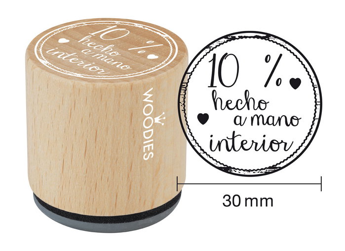 Woodies Sello de madera y caucho 33x30mm