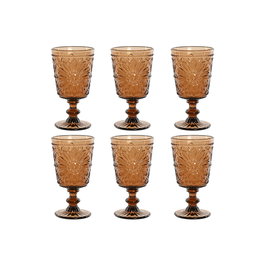 Set de Verres Home ESPRIT Verre 8,5 x 8,5 x 16,3 cm (6 Unités)