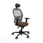 Piqueras y Crespo Chaise de Bureau Jorquera 2D036N1 Gris Brun foncé