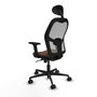 Piqueras y Crespo Chaise de Bureau Jorquera 2D036N1 Gris Brun foncé