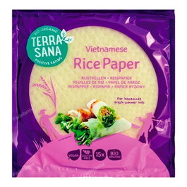 TERRASANA Feuilles de riz BIO vegan 15 unités