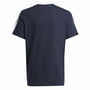T shirt à manches courtes Enfant Adidas 3 Bnadas 9-10 Ans Bleu