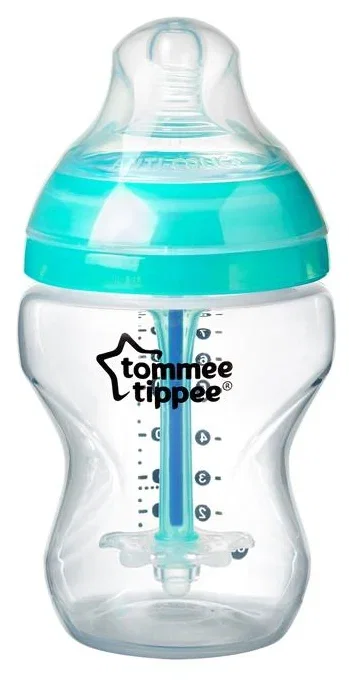 Tommee Tippee Biberon Evolution A-C, Tétine Large en Silicone à Débit Lent, Pour Nouveau-nés dès 0 Mois, 260 ml Tommee Tippee Biberon Evolution A-C, Tétine Large en Silicone à Débit Lent, Pour Nouveau-nés dès 0 Mois, 260 ml