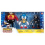 JAKKS PACIFIC - Blister de 3 figurines Sonic The Hedgehog 30th Anniversary - Figurines articulées de 10 cm - Sonic, Tails, Knuckles - Jeu de collection