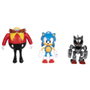 JAKKS PACIFIC - Blister de 3 figurines Sonic The Hedgehog 30th Anniversary - Figurines articulées de 10 cm - Sonic, Tails, Knuckles - Jeu de collection