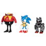 JAKKS PACIFIC - Blister de 3 figurines Sonic The Hedgehog 30th Anniversary - Figurines articulées de 10 cm - Sonic, Tails, Knuckles - Jeu de collection