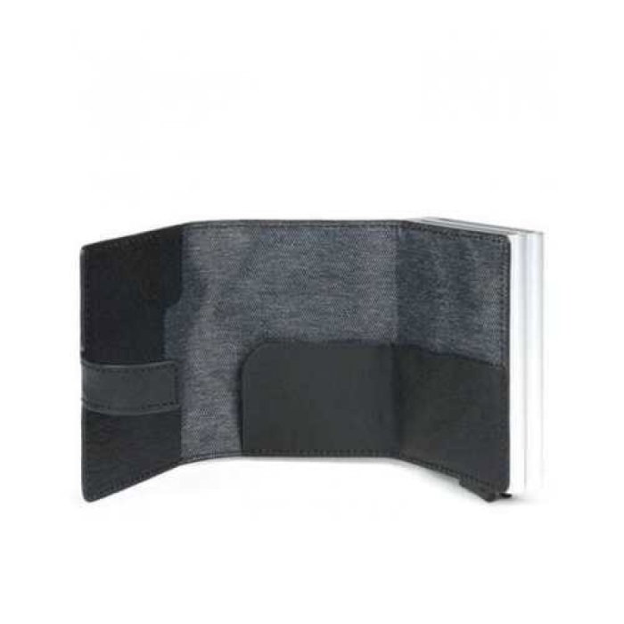 Piquadro Porte-cartes en cuir noir