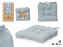 GIFTDECOR Set de 2 coussins pour chaise bleu 40x40cm (Lot de 6)