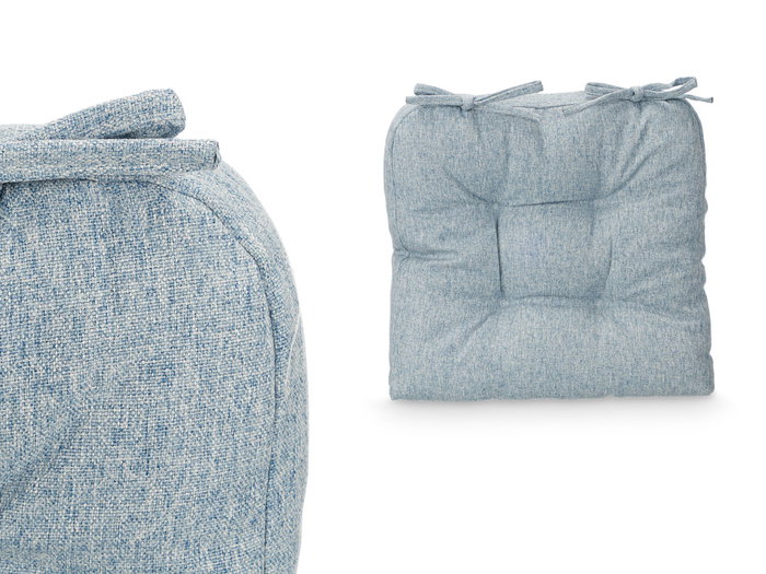 GIFTDECOR Set de 2 coussins pour chaise bleu 40x40cm (Lot de 6)