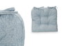 GIFTDECOR Set de 2 coussins pour chaise bleu 40x40cm (Lot de 6)