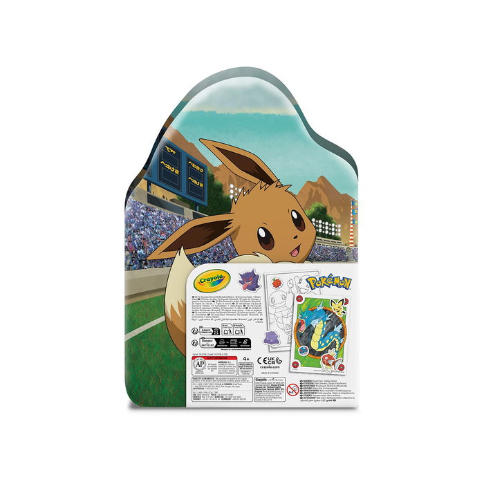 Crayola Coffret à Colorier Pokémon Maletin 45 Pièces avec 26 Feutres, 20 Pages à Colorier et Autocollants - Version Espagnole