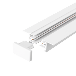 Rail encastré monophasé de 2m blanc pour spots LED