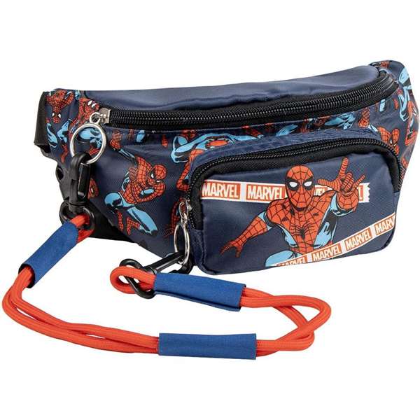 Spiderman Sac banane pour enfant (36 mois et plus) - Taille : 25.0 x 11.0 x 1.6 cm, Couleur : Dark Blue - Cerdá Spiderman Sac banane pour enfant (36 mois et plus) - Taille : 25.0 x 11.0 x 1.6 cm, Couleur : Dark Blue - Cerdá