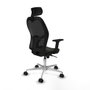 Piqueras y Crespo Chaise de Bureau avec Appui-tête Jorquera 2D086N2 Noir