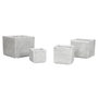 Cache-pot Home ESPRIT Gris Magnésium 37 x 37 x 31,5 cm (4 Unités)