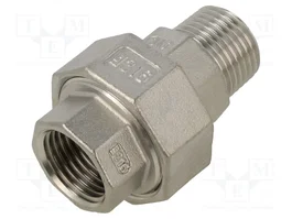 GEBO Connecteur double mâle-femelle conique avec joint G 1/2'' en acier inoxydable