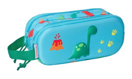Safta Portatodo Double 3D Dinosaure - Boîte de Rangement pour Jouets - 21 x 8 x 6 cm - Enfant 3 Ans et Plus