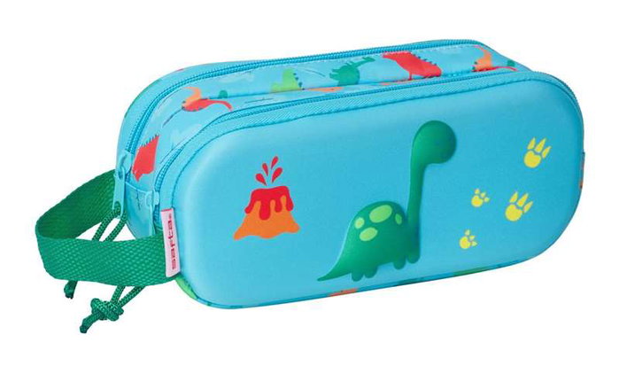 Safta Portatodo Double 3D Dinosaure - Boîte de Rangement pour Jouets - 21 x 8 x 6 cm - Enfant 3 Ans et Plus Safta Portatodo Double 3D Dinosaure - Boîte de Rangement pour Jouets - 21 x 8 x 6 cm - Enfant 3 Ans et Plus