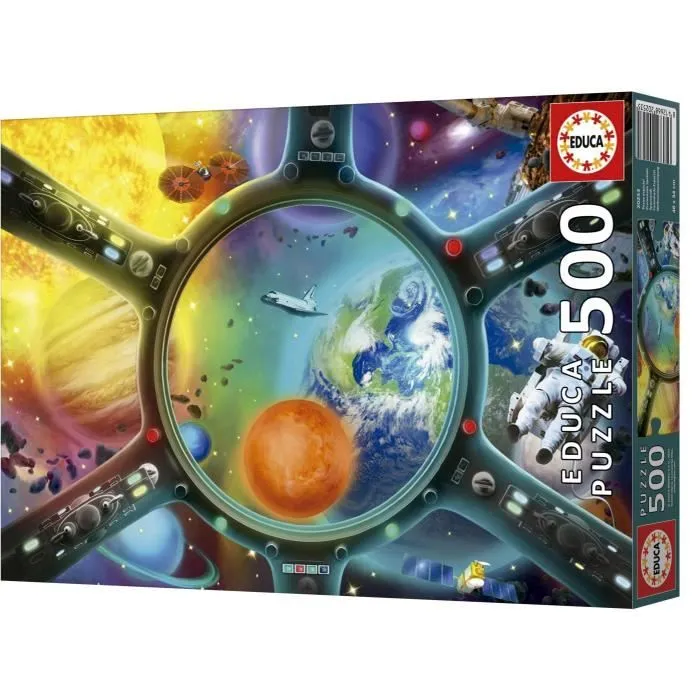 Educa Puzzle Promenade Spatiale 500 pièces sur le thème de la science et de l'espace - 48x34 cm