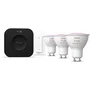 Philips Hue Kit de démarrage avec Bridge Pro, 3 spots GU10 et variateur