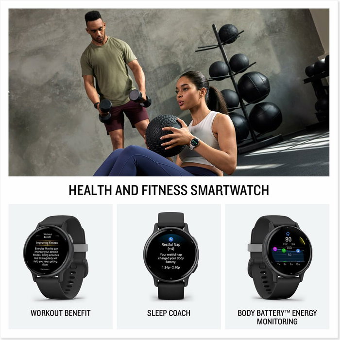 Garmin vívoactive 5 - Montre connectée AMOLED Noir Garmin vívoactive 5 - Montre connectée AMOLED Noir
