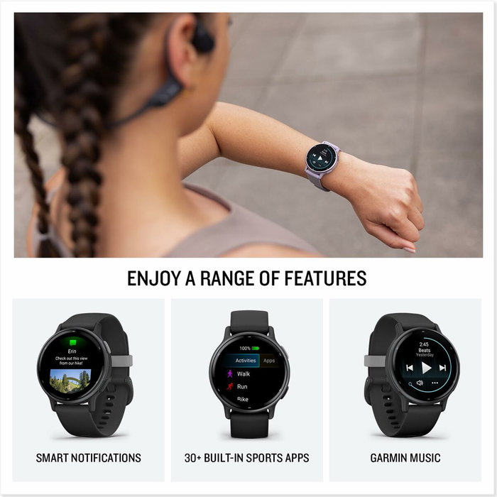 Garmin vívoactive 5 - Montre connectée AMOLED Noir Garmin vívoactive 5 - Montre connectée AMOLED Noir