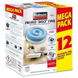 Rubson Lot de 12 recharges Aero 360 Neutre