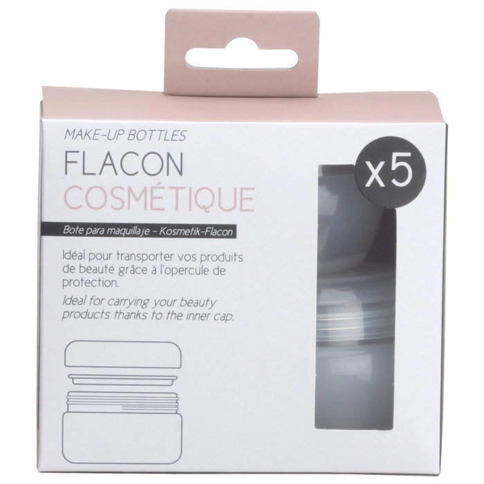 Cosmetic Club Lot de 5 bocaux pour maquillage avec bouchons de protection