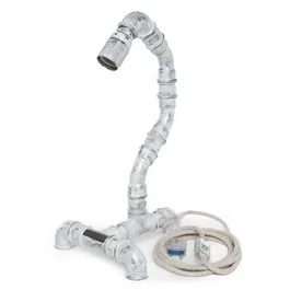 Lámpada AM-CA941 Lampe de table style vintage industriel « Plumber » avec conduits patinés pour décoration d'intérieur