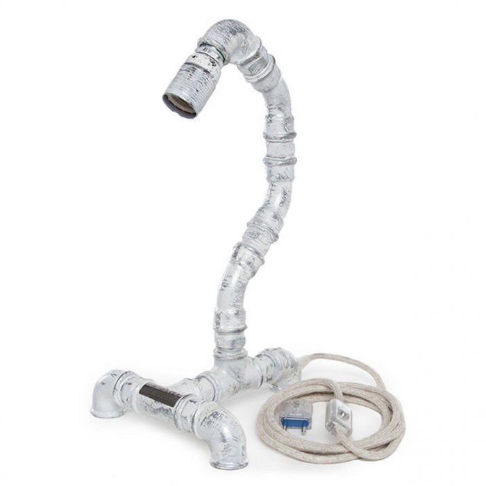 Lampe de table Plumber Pipes vieillies interrupteur au pied [AM-CA941]