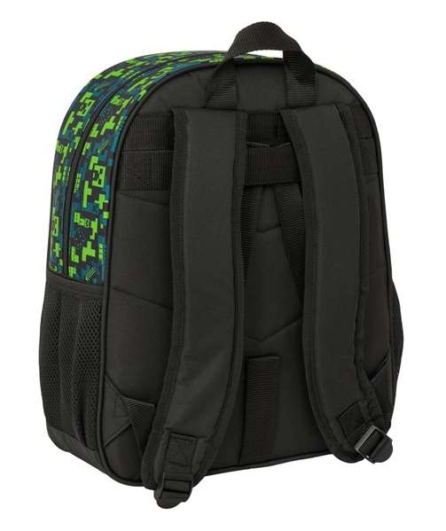 Safta Mochila Junior Adapt.Carro Minecraft "TNT" 32x38x12cm - Sac à dos pour enfant 3 ans et plus