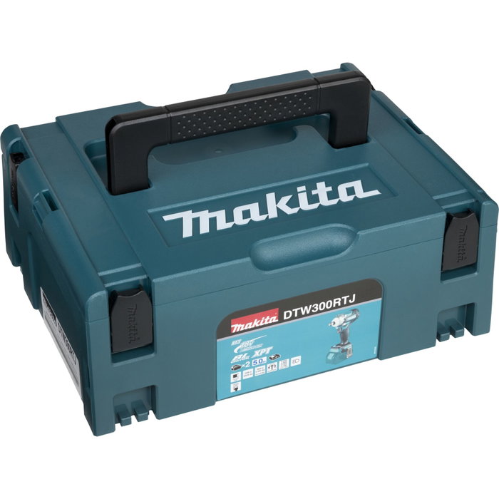Makita DTW300RTJ Kit de boulonneuse à chocs sans fil avec 2x batteries 18V 5,0 Ah