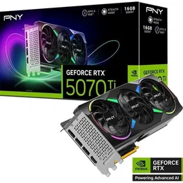 PNY Carte graphique GeForce RTX 5070Ti 16 Go GDDR7 - DLSS 4, Ray Tracing, 4K 480Hz - Pour gaming et création